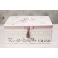 Užrašas krikštadėžės dekoravimui