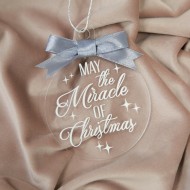 Kalėdinis eglutės žaisliukas "May the miracle of Christmas" 