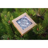 Kalėdinis eglutės žaisliukas "Love*Joy*Peace*Faith" 