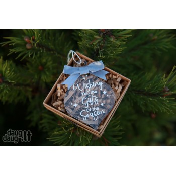Kalėdinis eglutės žaisliukas "Wishing you the gifts of the season" 