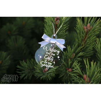 Kalėdinis eglutės žaisliukas "Wishing you the gifts of the season" 