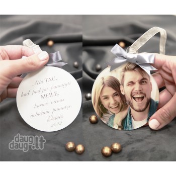 Eglutės žaisliukas su nuotrauka 95x102 mm.III-2 Eglutės žaisliukas su nuotrauka 95x102 mm.III-2