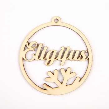 Kalėdinis eglutės žaisliukas su vardu "Sniegas" 77x83 mm