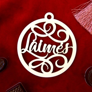 Kalėdinis eglutės žaisliukas "Laimės" 77x83 mm