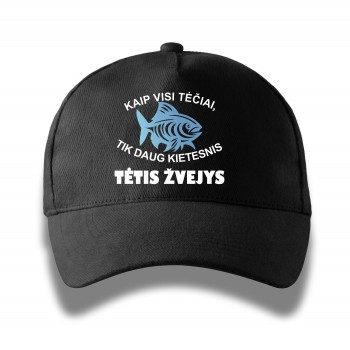 Kepurė su snapeliu "Tėtis žvejys, kaip visi tėčiai, tik daug kietesnis"