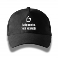 Kepurė su snapeliu ir užrašu, Kaip moku, taip vairuoju