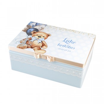 Krikštadėžė su mano paveikslėliu "Baltas"