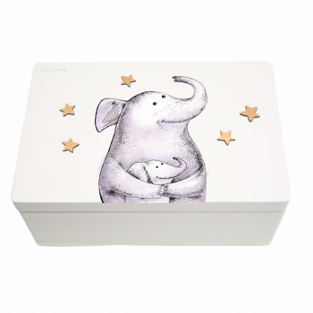 Krikštadėžė - daiktadėžė "Drambliukai" Krikštadėžė - daiktadėžė "Drambliukai"