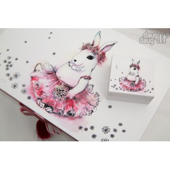 Dėžutė dantukams, sruogelei "Zuikutė"