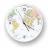 Sieninis laikrodis su pasaulio žemėlapiu_Color Sieninis laikrodis su pasaulio žemėlapiu_Color
