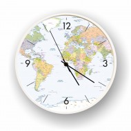 Sieninis laikrodis su pasaulio žemėlapiu_Color