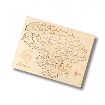 Medinė dėlionė su Lietuvos rajonais, Lietuva