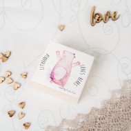 Medinė dėžutė su meška ir užrašu, Lithuania Loves Bears