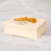 Dėžutė su gintarais "LIETUVA - MEDIS" 22x17,5x8 cm