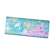 Liniuotė puzlė su spalvota spauda, Vienaragis Liniuotė puzlė su spalvota spauda, Vienaragis