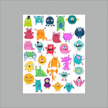 Lipdukai "Monstriukai" Lipdukai "Monstriukai"