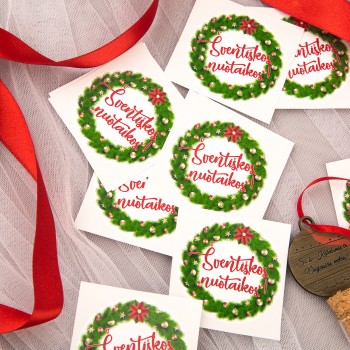 Lipdukai dovanai pakuoti "Kalėdoms" - 2 Lipdukai dovanai pakuoti "Kalėdoms" - 2