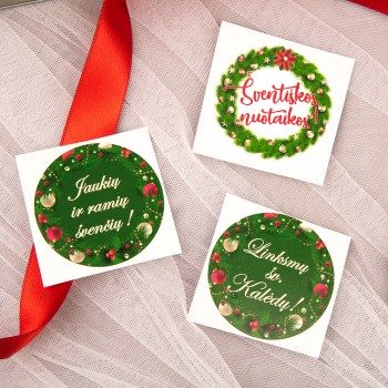 Lipdukai dovanai pakuoti "Kalėdoms" - 4 Lipdukai dovanai pakuoti "Kalėdoms" - 4