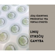 Etikečių ir lipdukų spauda, individualūs užsakymai