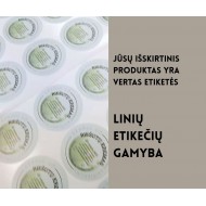 Etikečių ir lipdukų spauda, individualūs užsakymai, TIK UŽKLAUSA