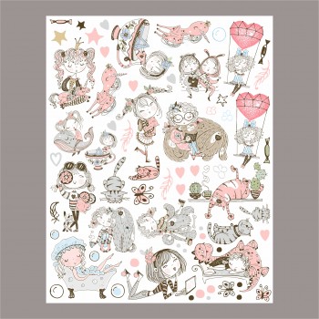 Lipdukai "Mergaitės" Lipdukai "Mergaitės"