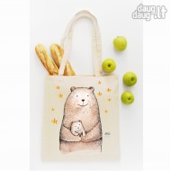 Medvilninis pirkinių krepšys, Mama meška