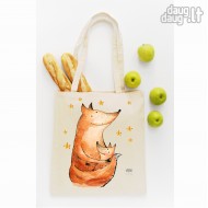 Medvilninis pirkinių krepšys "Mama lapė"