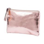 Blizgus PU odinė piniginė su užtrauktuku