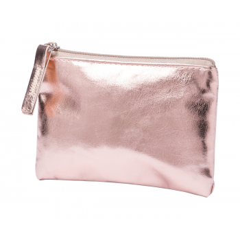 Blizgus PU odinė piniginė su užtrauktuku