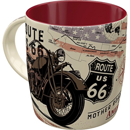 Route 66 Bike Map puodelis