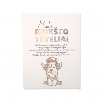 Drobė.Padėka Krikšto tėveliams. 1 Drobė.Padėka Krikšto tėveliams. 1