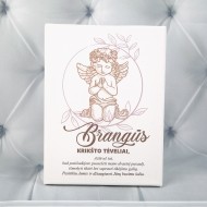 Drobė.Padėka Krikšto tėveliams. 2