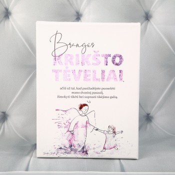 Drobė.Padėka Krikšto tėveliams. R Drobė.Padėka Krikšto tėveliams. R