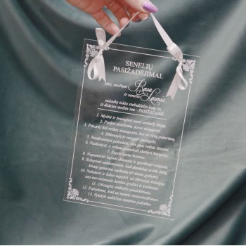 Senelių pasižadėjimas 15x22 cm