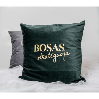 Pagalvė su užrašu, BOSAS STRATEGUOJA, 50x50 cm Pagalvė su užrašu, BOSAS STRATEGUOJA, 50x50 cm