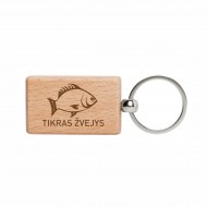 Raktų Pakabukas Su Užrašu, Tikras Žvejys, Medinis