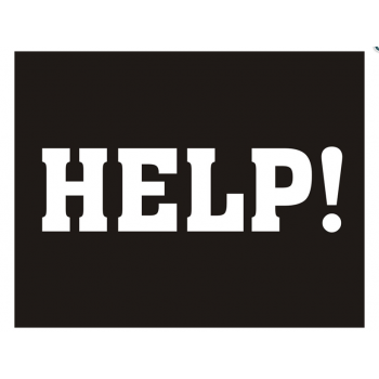 Lipdukai batams "HELP" 