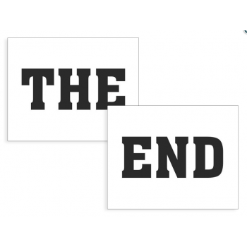 Lipdukai batams "The end"  Lipdukai batams "The end"