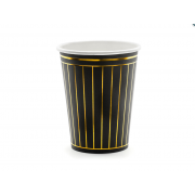 Vienkartinių puodelių rinkinys "Black", 260ml (6vnt)