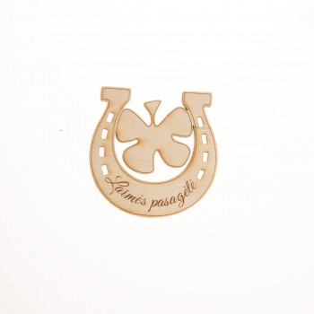 Laimės pasagėlė su dobilu