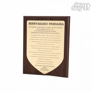 Lentelė "Bernvakario priesaika"