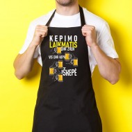 Prijuostė su užrašu, Kepimo Laikmatis, Alus, Juoda