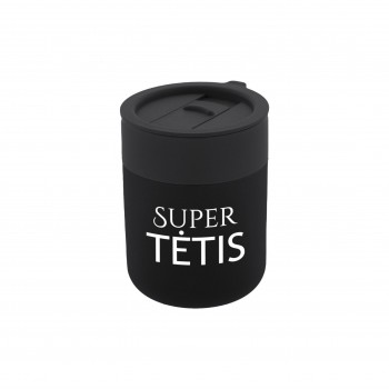 Kelioninis Keramikos Puodelis su užrašu, Super Tėtis, 300 ml.