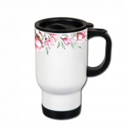 Metalinis termo puodelis Mamai su užrašu, Brangiausia Mama, 413 ml, Baltas, Juodas