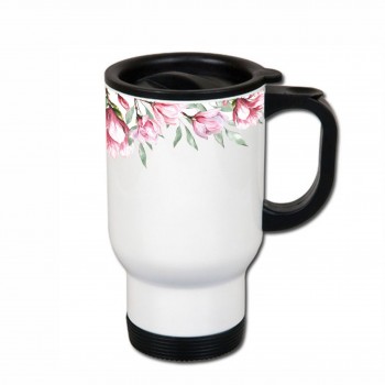 Metalinis termo puodelis Mamai su užrašu, Brangiausia Mama, 413 ml, Baltas, Juodas