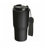 Metalinis termo puodelis su užrašu, Mylimam Seneliui, 550 ml, Juodas