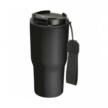 Metalinis termo puodelis su užrašu, Mylimam Seneliui, 550 ml, Juodas