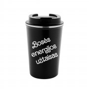 Metalinis termo puodelis Bosei su užrašu, Bosės Energijos Užtaisas, 350 ml