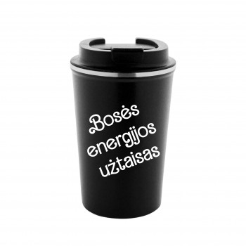 Metalinis termo puodelis Bosei su užrašu, Bosės Energijos Užtaisas, 350 ml