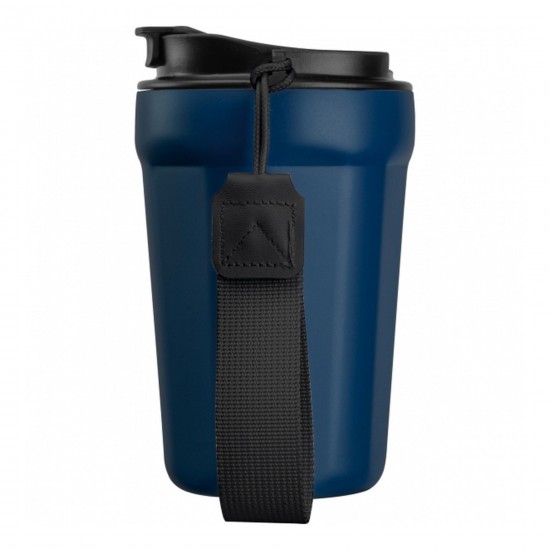 Metalinis termo puodelis su užrašu, Super Mokytojas, 350 ml, mėlynas